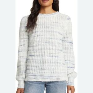 Caslon Sweater Space-Dye , pale blue & white Loose-stitched SZ large